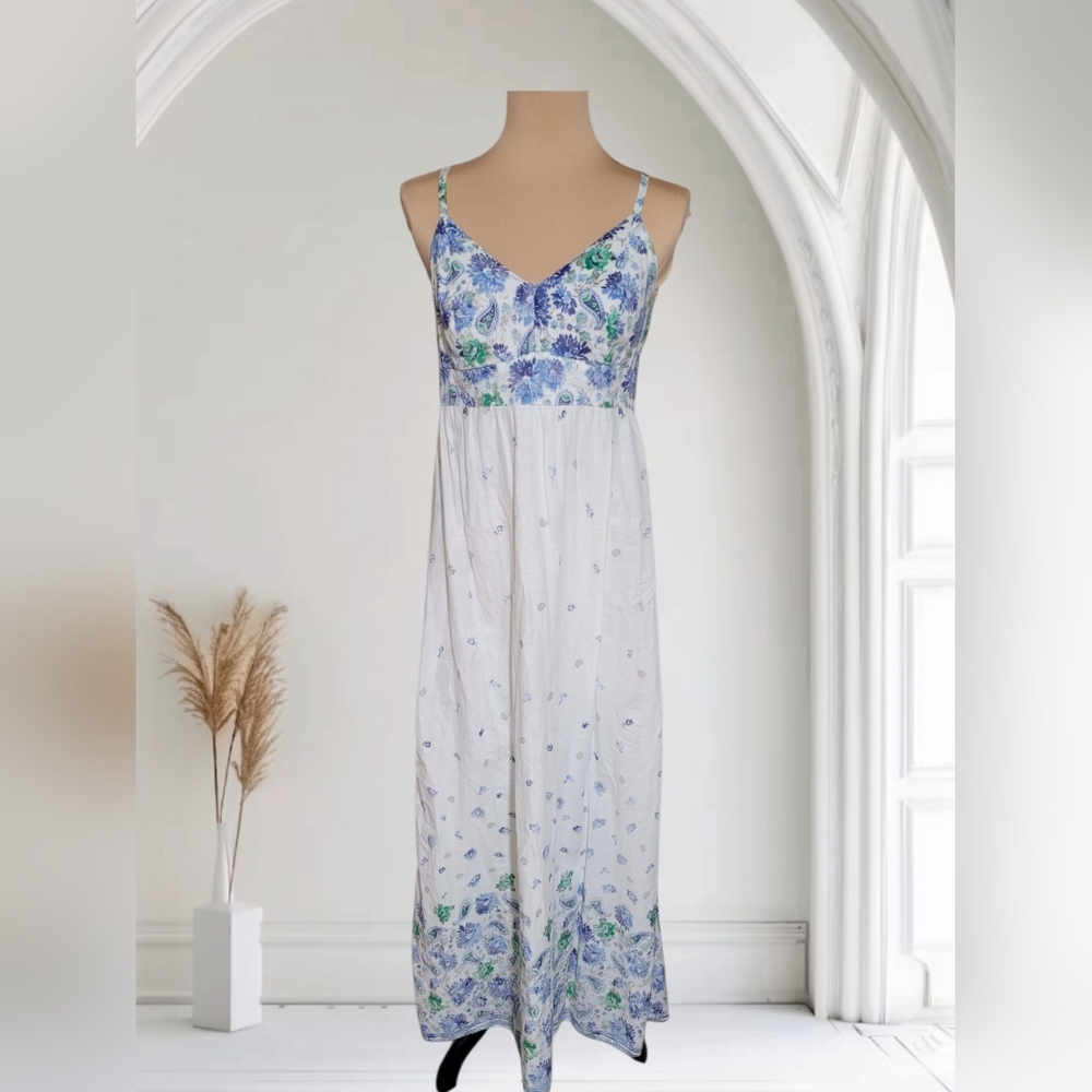 🌹HOST PICK🌹 George Floral Cotton Dress with Blue and Green
